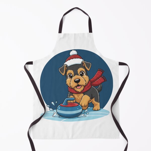 Item preview, Cute Airedale Terrier Curling Puppy | Happy Winter Puppy designed and sold by The Real Life Symphony.