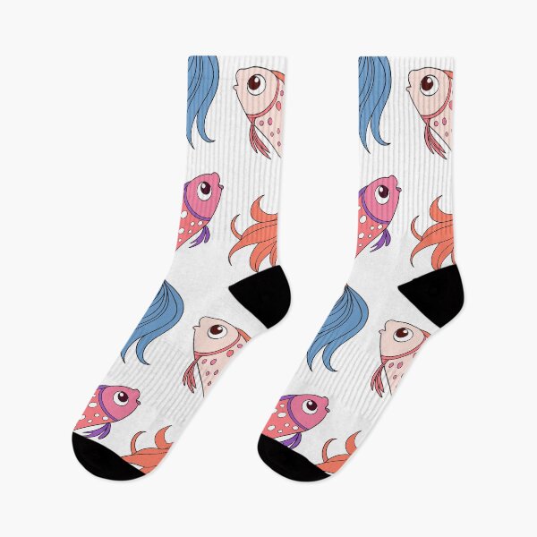 Item preview, Cute & Colorful Fish Party: Whimsical Pink, Blue & Purple Betta Fish Pattern | Playful Art Print designed and sold by CHRONIN.