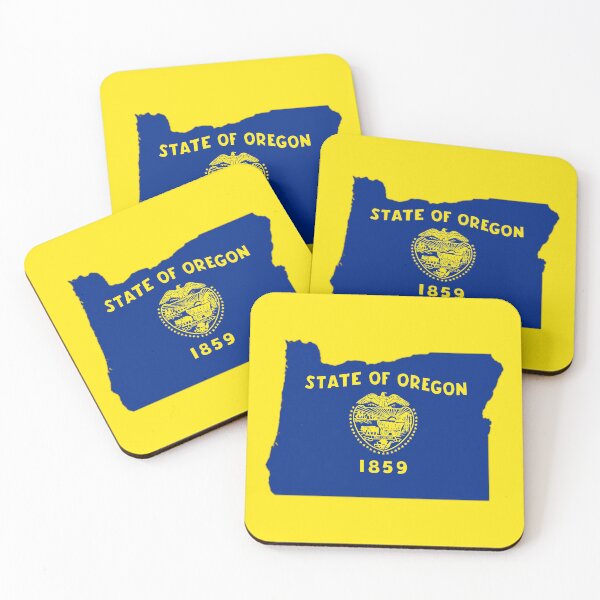 Item preview, Oregon State Map Flag - Retro Pacific Northwest Pride designed and sold by mashmosh.