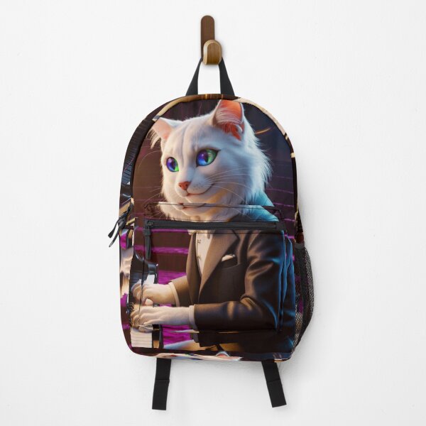 Item preview, Whiskers of Pole Cats Lounge | Piano Cat MC | Jazz Night Cat Illustration designed and sold by Oceandiana.