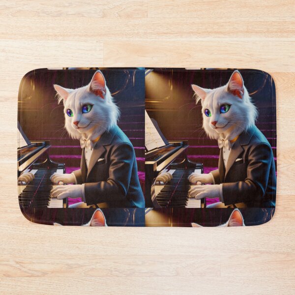 Item preview, Whiskers of Pole Cats Lounge | Piano Cat MC | Jazz Night Cat Illustration designed and sold by Oceandiana.