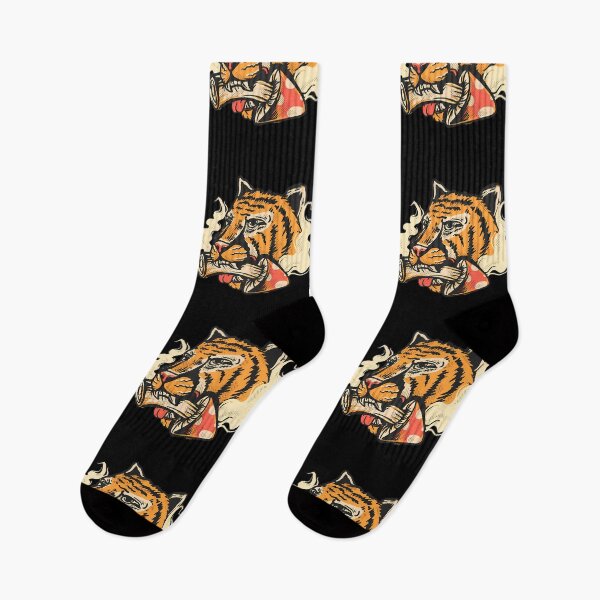 Item preview, Tiger And Mushrooms Graphic designed and sold by sayfogrodenn.