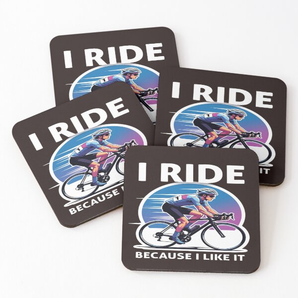 Item preview, I Ride Because I Like It – Cycling Motivation T-Shirt & Sticker Design designed and sold by Sushikidsntoddlers.