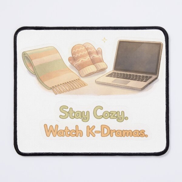 Item preview, Stay Cozy. Watch K-Dramas. | Cute Cozy K-Drama Sticker designed and sold by Soft Seoul Studio.