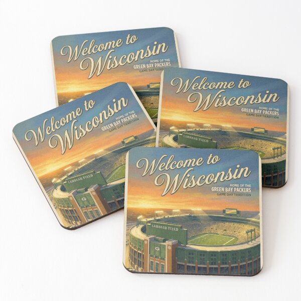 Item preview, Welcome to Wisconsin Lambeau Field Game Day Dawn Poster designed and sold by Cozy-Old-Pub.