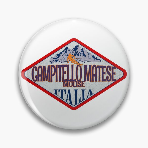Item preview, Campitello Matese, Molise, Campobasso, Italy, Italia, Vintage skiing badge design designed and sold by Wanderful-roads.