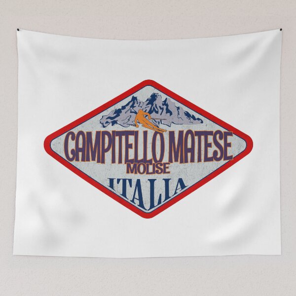 Item preview, Campitello Matese, Molise, Campobasso, Italy, Italia, Vintage skiing badge design designed and sold by Wanderful-roads.