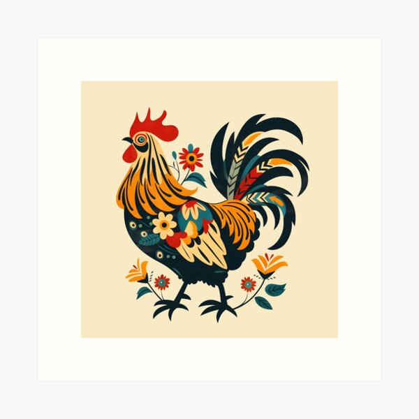 Item preview, Polish Flowers Rooster designed and sold by xiao xuans.