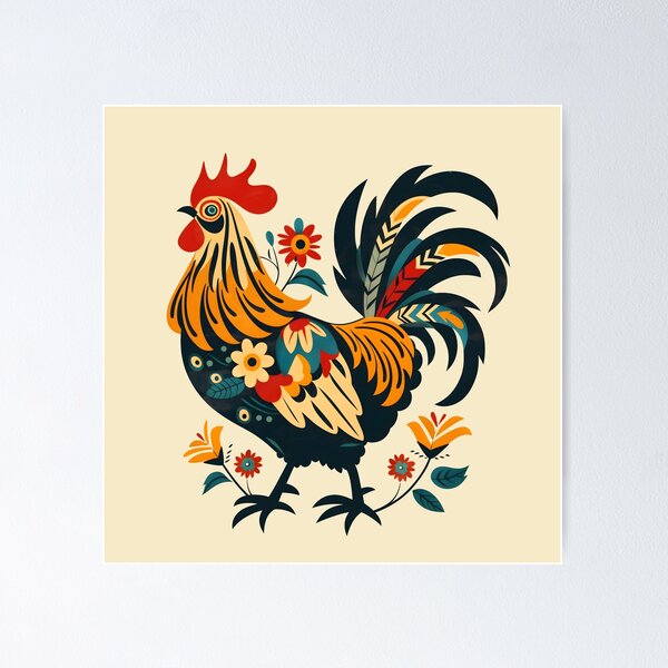Item preview, Polish Flowers Rooster designed and sold by xiao xuans.