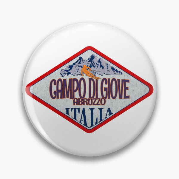 Item preview, Campo di Giove, Abruzzo, L’Aquila, Italy, Italia, Vintage skiing badge design designed and sold by Wanderful-roads.