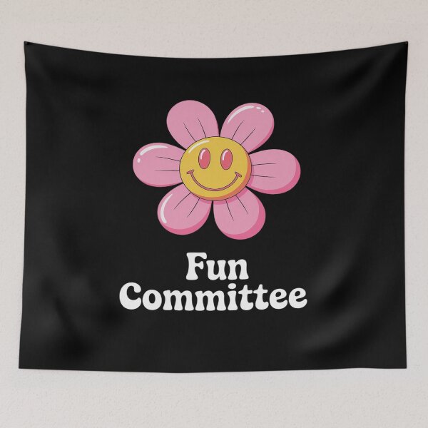 Item preview, Fun Committee with happy flower designed and sold by HORIZBoutique.