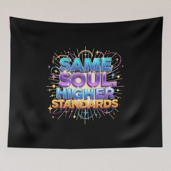 Item preview, Same Soul Higher Standards-New Year Glow Up & Self Worth Quote Typography designed and sold by Aarvya Fashion Club ( A.F.C ).