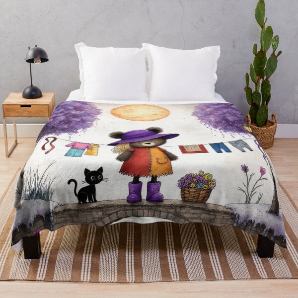 Item preview, Moonlit Bear on a Bridge – Whimsical Storybook Night Illustration designed and sold by Whimsical Hug.