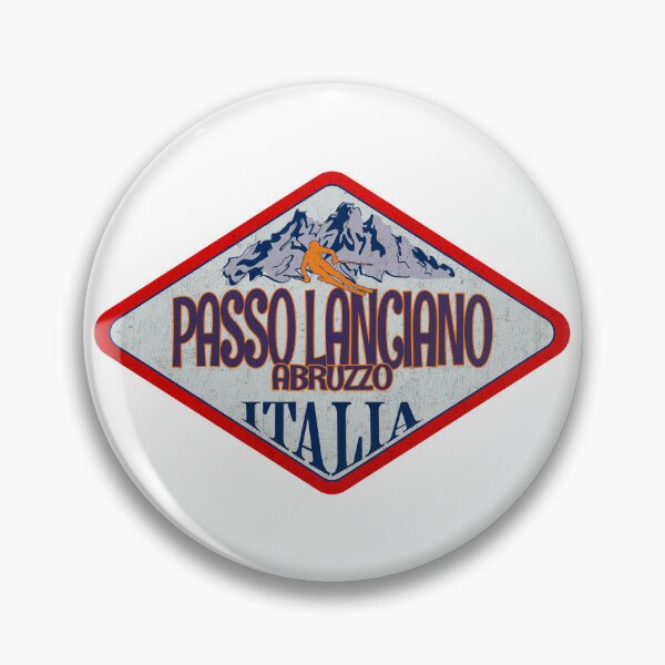 Item preview, Passo Lanciano, Abruzzo, Chieti, Italy, Italia, Vintage skiing badge design designed and sold by Wanderful-roads.