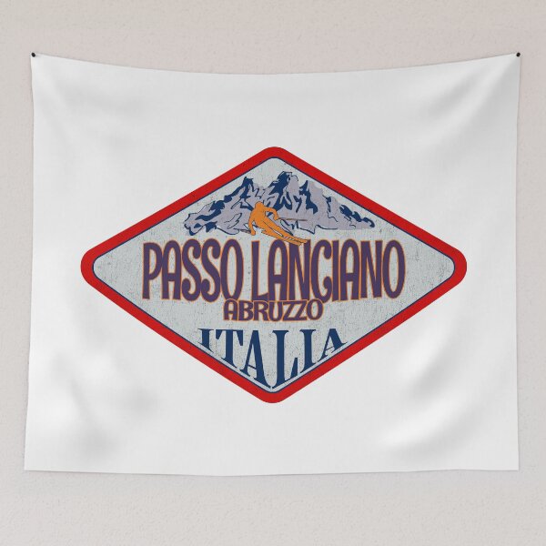 Item preview, Passo Lanciano, Abruzzo, Chieti, Italy, Italia, Vintage skiing badge design designed and sold by Wanderful-roads.