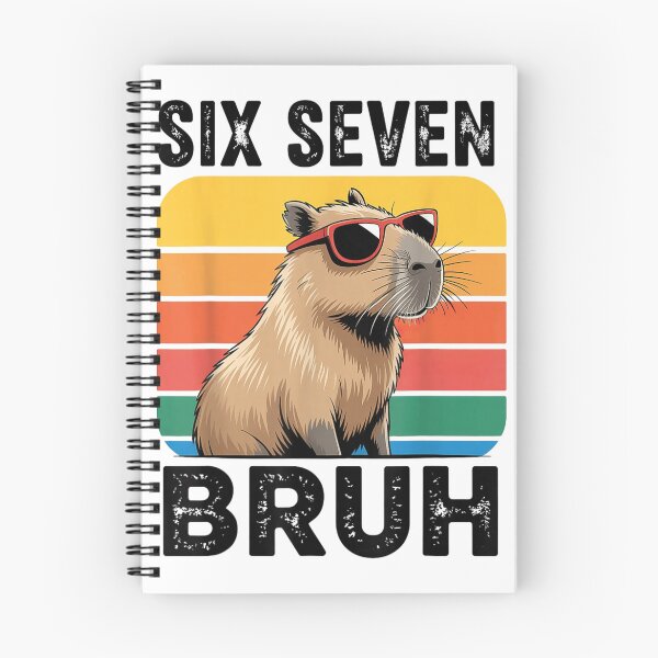 Item preview, Six Seven Capybara Wearing Sunglasses Retro Rainbow Vintage Style designed and sold by HuserPiri.