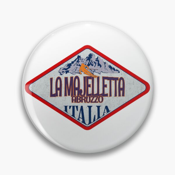 Item preview, La Majelletta, Abruzzo, Chieti, Italy, Italia, Vintage skiing badge design designed and sold by Wanderful-roads.