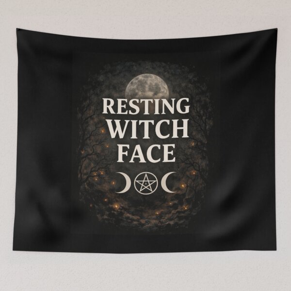 Item preview, Resting Witch Face – Gothic Witchcraft Moon Design | SVT Midnight Familiar designed and sold by SEVERTREND APPAREL .