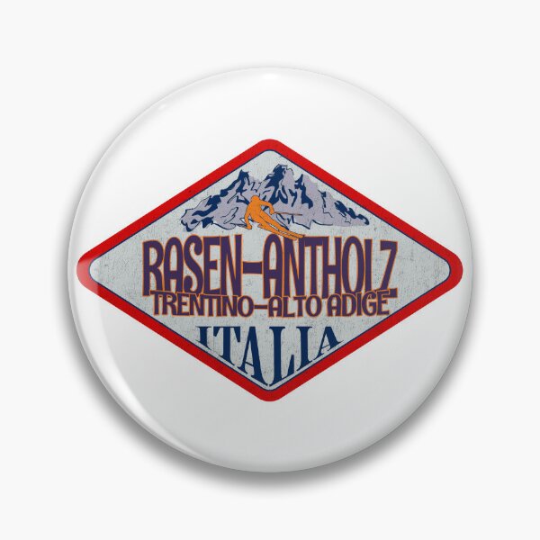 Artikelvorschau, Rasen-Antholz, Trentino-Südtirol, Bozen, Italien, Italia, Vintage-Skiabzeichen-Design entworfen und verkauft von Wanderful-roads.