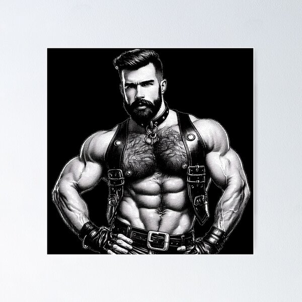 Item preview, Gay Leather Bar Pride Heat Berlin Pride Graphic Design designed and sold by ItsAKinkThing.