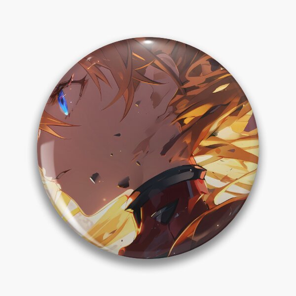 Item preview, Asuka Langley Soryu Neon Genesis Evangelion Fiery Anime Girl Explosive Aura designed and sold by Tokyonomad.