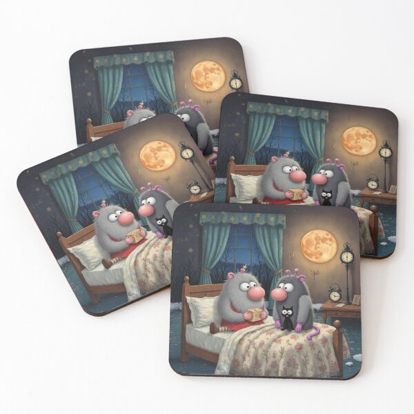 Item preview, Moonlight Bedtime Stories – Cozy Whimsical Night Illustration designed and sold by Whimsical Hug.