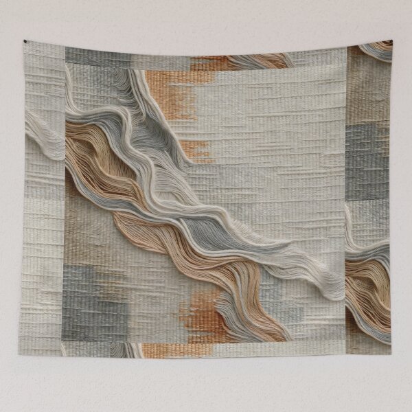 Item preview, Abstract Fiber Art Woven Texture Bohemian Macrame Design designed and sold by SplashTastic.