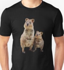 Quokka with Baby Cute Australian Teddy Bear Slim Fit T-Shirt