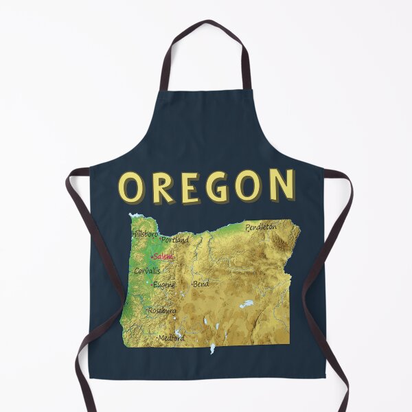 Item preview, Oregon State Map - Vintage Topographic Relief Art designed and sold by mashmosh.
