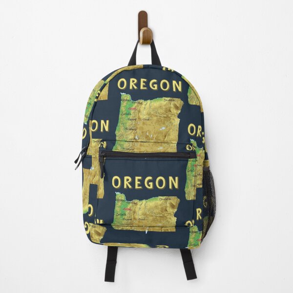 Item preview, Oregon State Map - Vintage Topographic Relief Art designed and sold by mashmosh.