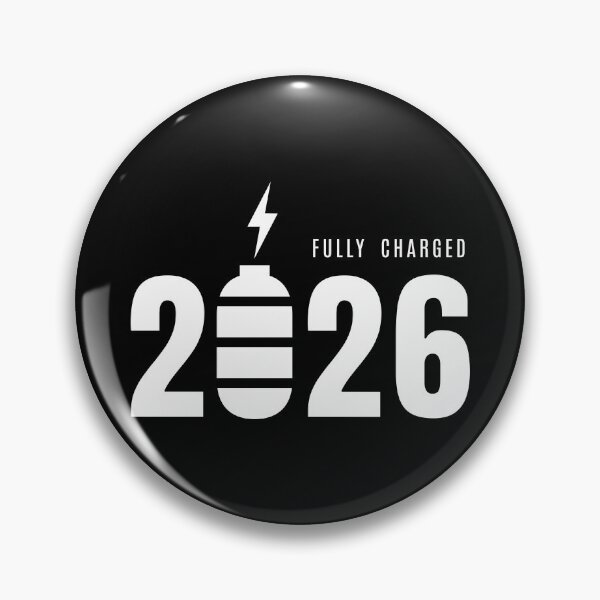 Item preview, Fully Charged 2026 Black T-Shirt – Minimal New Year Energy Design designed and sold by PixelPlush.