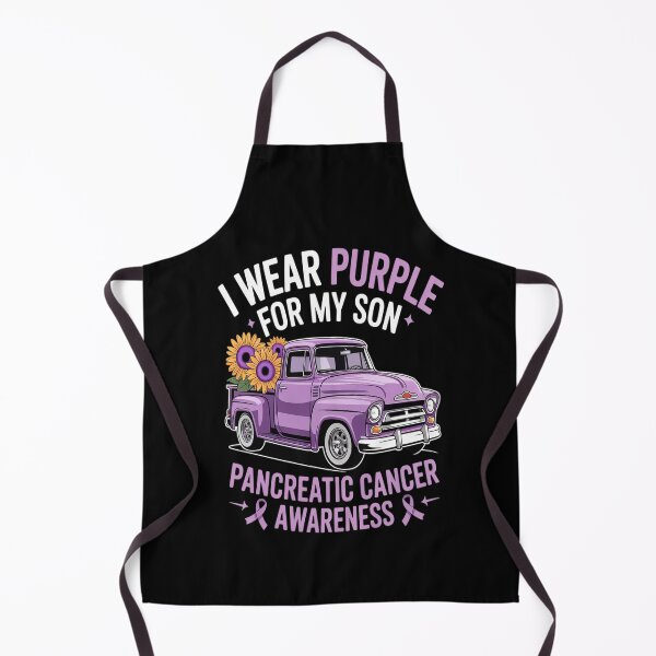 Item preview, I wear Purple for My Son Truck Pancreatic Cancer Awareness designed and sold by catsdothingz.