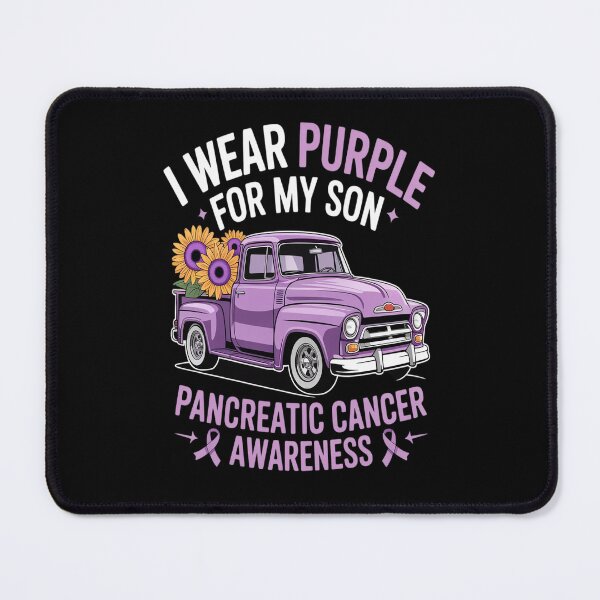 Item preview, I wear Purple for My Son Truck Pancreatic Cancer Awareness designed and sold by catsdothingz.