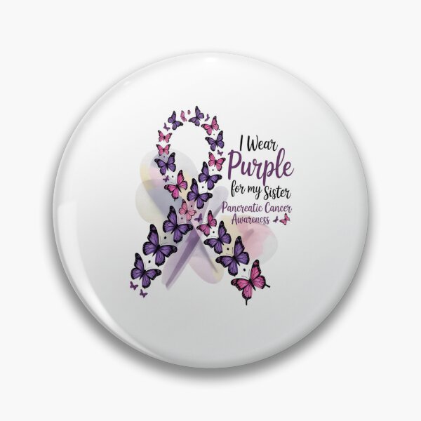 Item preview, I wear Purple for my Sister Pancreatic Cancer designed and sold by catsdothingz.