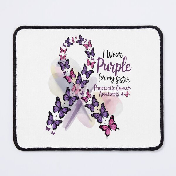 Item preview, I wear Purple for my Sister Pancreatic Cancer designed and sold by catsdothingz.