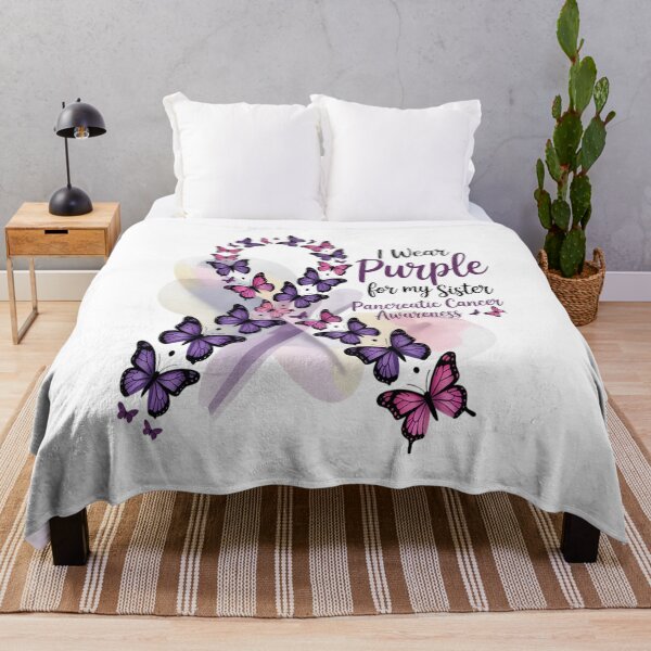 Item preview, I wear Purple for my Sister Pancreatic Cancer designed and sold by catsdothingz.