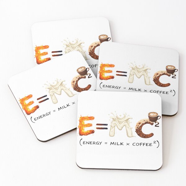 Item preview, E = MC² Coffee Energy Formula Funny Caffeine Design designed and sold by ByKubraArt.