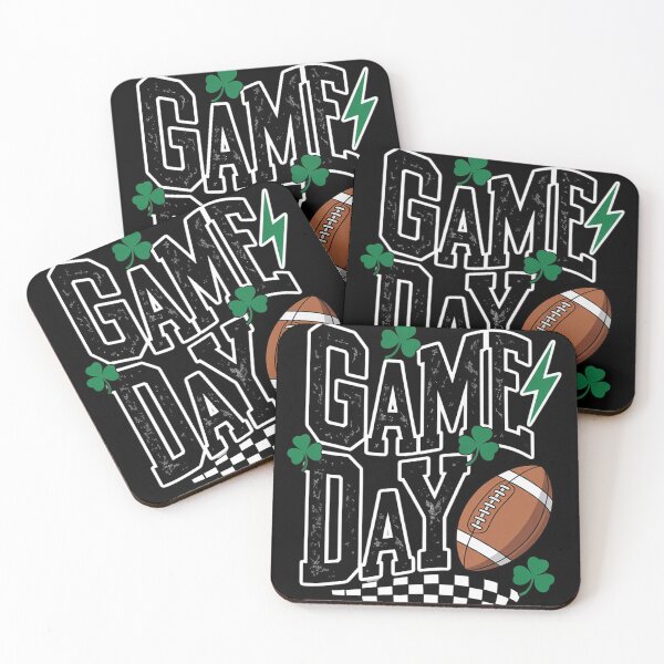 Item preview, Game Day Retro Football Season Green & Black Lightning Bolt designed and sold by FluoroWave.