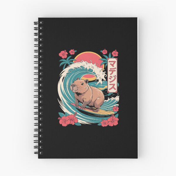 Item preview, Japanese Capybara Surfing Wave Great Wave Japan designed and sold by RsFilsingerArt.