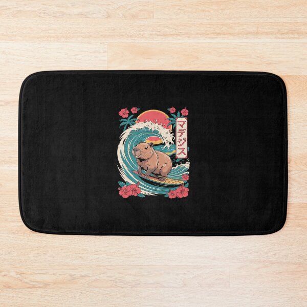 Item preview, Japanese Capybara Surfing Wave Great Wave Japan designed and sold by RsFilsingerArt.