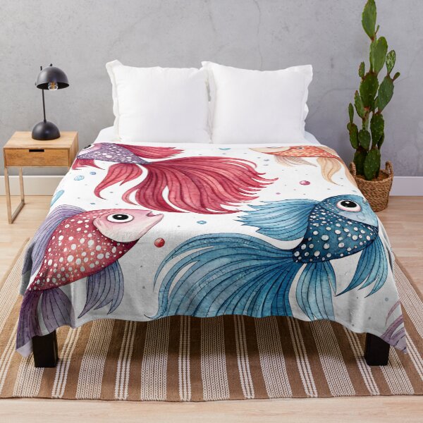 Item preview, Whimsical Watercolor Fish: Dreamy Coral & Seaweed Underwater Pattern | Aquatic Art Print designed and sold by CHRONIN.