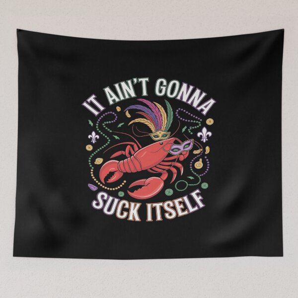 Item preview, It Ain’t Gonna Suck Itself Crawfish Jester Beads Mardi Gras  designed and sold by RoyTill0Art.
