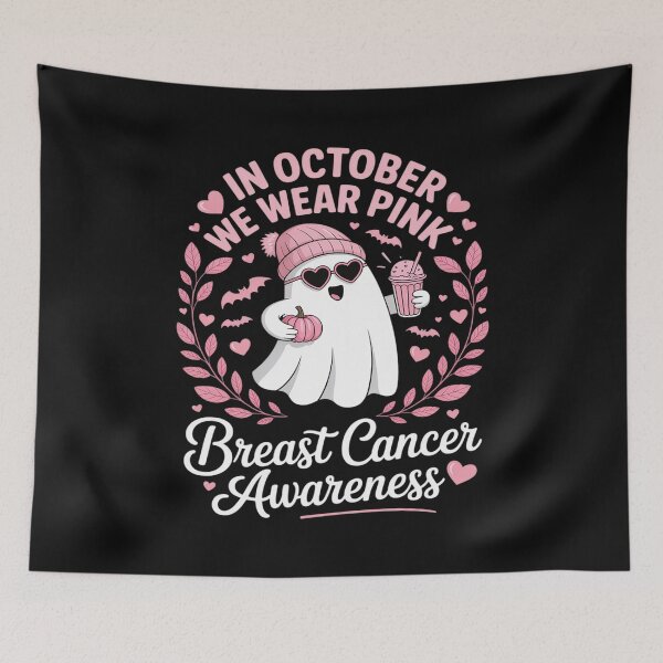 Item preview, In October We Boo Wear Pink Breast Cancer Awareness Halloween designed and sold by Rackaam.