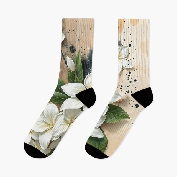 Item preview, Jasmine Flowers, Abstract Coastal Zen Artwork designed and sold by SolaoLab.