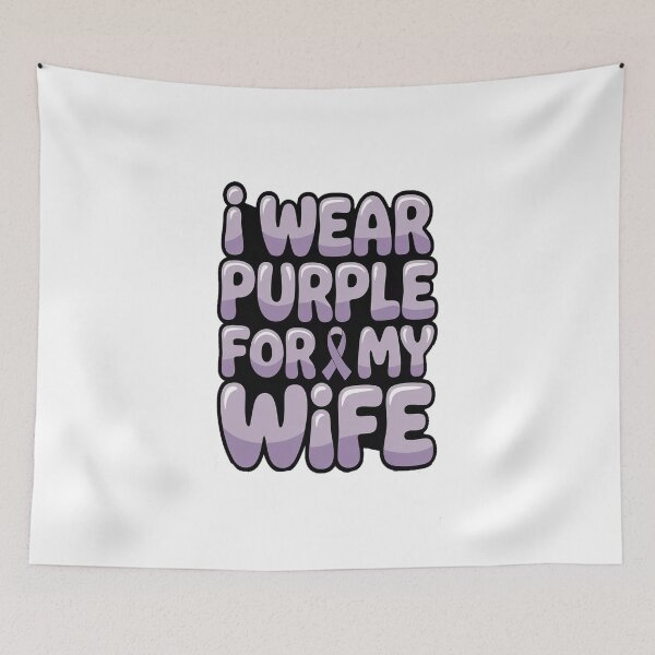 Item preview, I Wear Purple For My Wife Pancreatic Cancer Support Squad designed and sold by catsdothingz.