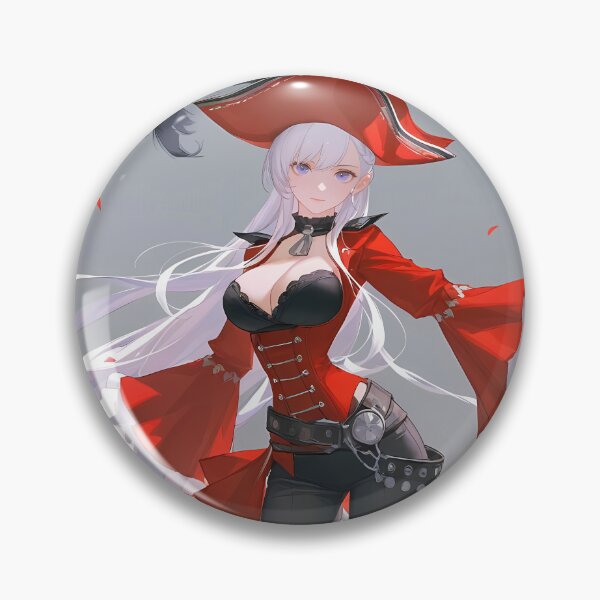 Item preview, Anime Scarlet Captain Belfast Azur Lane Red Pirate Elegance designed and sold by Tokyonomad.