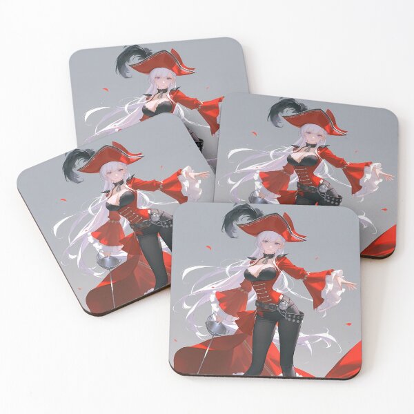 Item preview, Anime Scarlet Captain Belfast Azur Lane Red Pirate Elegance designed and sold by Tokyonomad.