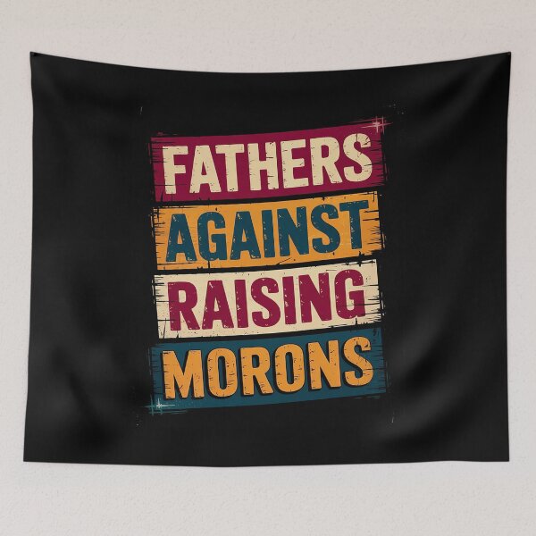 Item preview, Mens Fathers Against Raising Morons Funny Dad Joke Father's Day  designed and sold by RsFilsingerArt.