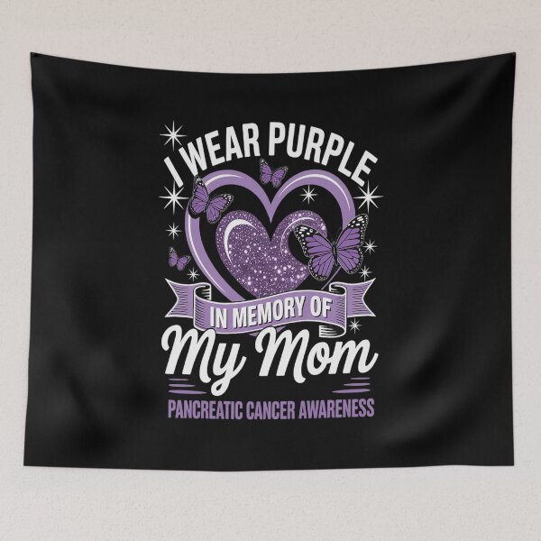 Item preview, I Wear Purple In Memory Of My Mom Pancreatic Cancer Ribbon designed and sold by catsdothingz.