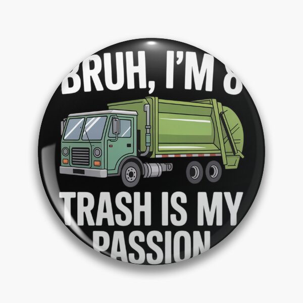 Item preview, Garbage Truck Bruh I'm 8 Year Old 8th Birthday designed and sold by FluoroWave.